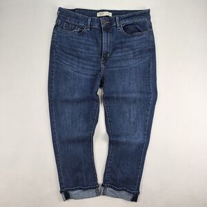Levi Strauss Capri Women 12 W31 Blue Mid-Rise Signature Gold Stretch Denim Jeans